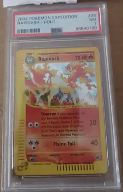 2002 Pokemon Expedition Rapidash Holo Psa 7 - Image 1