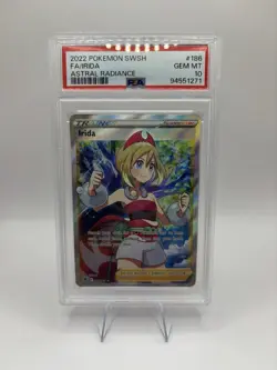 Pokemon Irida TCG Full Art Trainer Astral Radiance 186/189 Near Mint PSA 10 - Image 1