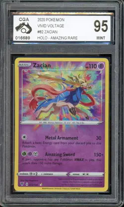 [CGA 95] Zacian 082/185 Vivid Voltage Amazing Rare Holo POKEMON - Image 1