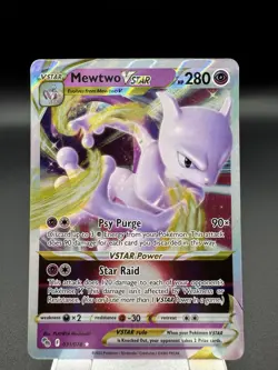 Pokemon Mewtwo VSTAR Holo Ultra Rare TCG Card 031/078 Pokemon Go - Image 1