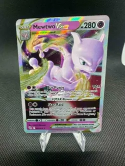 Mewtwo VSTAR 031/078 Pokemon GO Rare VSTAR Holo Pokemon N/M - Image 1
