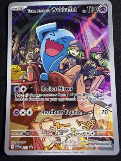 Pokemon TCG Team Rockets Wobbuffet 203 Destined Rivals Promo NM - Image 1