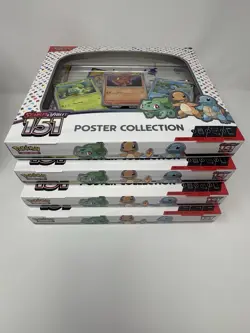 Lot of 4 Pokemon TCG Scarlet & Violet 151 Poster Collection Boxes - New & Sealed - Image 2