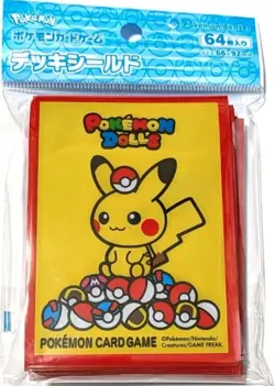 NEW OFFICIAL POKEMON CENTER JAPANESE PIKACHU DOLLS DECK SLEEVES 64 CT - Image 1