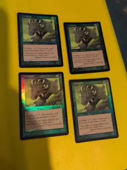 Hundroog. playset Beasts. Magic the Gathering 4 Card. Legions. Old Vintage FOIL - Image 1