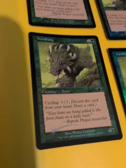 Hundroog. playset Beasts. Magic the Gathering 4 Card. Legions. Old Vintage FOIL - Image 2