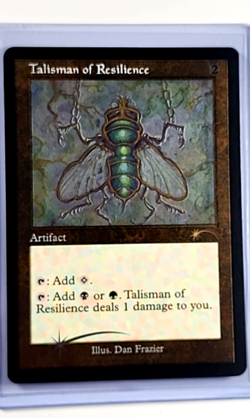 Magic the Gathering Secret Lair Retro Frame Foil Etched Talisman of Resilience - Image 1