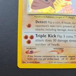 Pokemon TCG Hitmontop 3/75 Neo Discovery Holo MP - Image 2