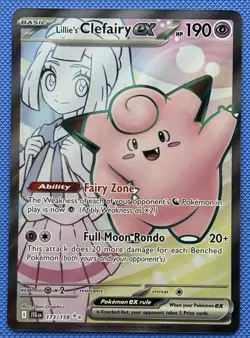 Pokemon Lillie's Clefairy EX 173/159 Sv09: Journey Together Ultra Rare Holo Card - Image 1