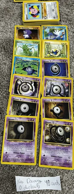 Late WOTC Pokemon 183 Card Lot No Duplicates MP Gym Hero/gym challenge, Neo Sets - Image 5