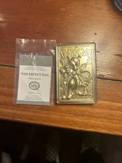 Pokemon Mewtwo Trading Card 23K Gold-Plated - Image 1