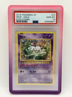 2016 Pokemon Mew Holo PSA 10 XY Evolutions - Image 1