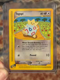 Togepi 114/147 Aquapolis Regular Vintage Pokemon TCG - Image 1