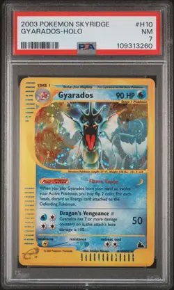 2003 POKEMON SKYRIDGE #H10 GYARADOS-HOLO PSA 7 - Image 1