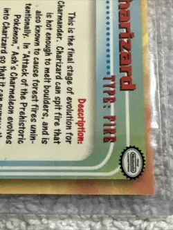 Charizard TV Animation Black Logo 1999 Vintage Pokemon Topps #06 Non-Holo NM - Image 5
