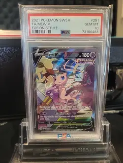 Pokemon 2021 Mew V 251/264 Full Art Fusion Strike GEM MINT PSA 10 - Image 1