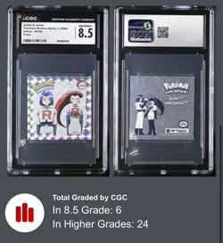 1999 Artbox Pokemon Sticker Series 1 PRIZM #PR06 Jesse James CGC 8.5 Team Rocket - Image 3