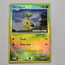 Turtwig Diamond and Pearl (reverse holo stamped promo) 103/130 Pokemon LP - Image 1