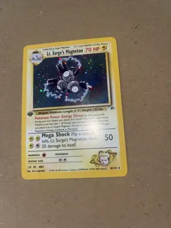 Lt Surge’s Magneton 8/132 1st Edition Holo Gym Heroes Pokemon Card Near Mint - Image 3
