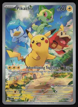 Pikachu - 027 (Pokemon Center Exclusive) 027 Sv: Scarlet & Violet Promo NM - Image 1