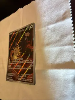 Pokemon TCG Team Rockets Meowth Card 203/182 Destined Rivals NM+ Condition - Image 4