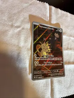 Pokemon TCG Team Rockets Meowth Card 203/182 Destined Rivals NM+ Condition - Image 5