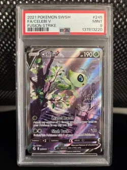 2021 PSA 9 FA Celebi V #245 Alternate Art Full Pokemon TCG SWSH Fusion Strike - Image 1