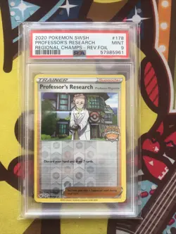 Pokemon Professor’s Research 178/202 - PSA 9 MINT - Graded - Regionals Promo - Image 1