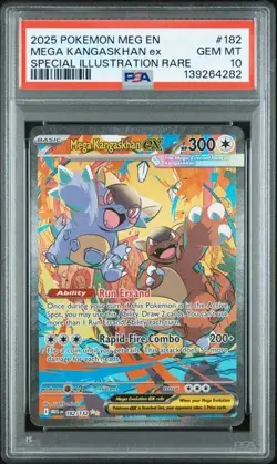 Kangaskhan 2025 Pokemon Mega Evolution #182 Special Illustration Rare ex PSA 10 - Image 1