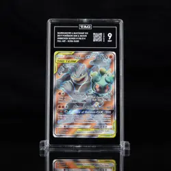 2019 Pokemon SM Unbroken Bonds 198/214 Marshadow / Machamp GX Full Art UR TAG 9 - Image 1