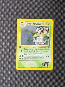 Pokemon TCG Erika's Venusaur 4/132 Gym Challenge 1st Edition Big Swirl Vintage - Image 1