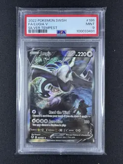 Pokemon TCG Lugia V 186/195 Silver Tempest Alt Art SWSH PSA 9 Mint - Image 1