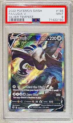 LUGIA V 186/195 Pokemon TCG Silver Tempest Full Art Pokemon Card🔥PSA 9 MINT🔥 - Image 1