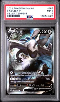 Pokemon TCG Lugia V 186/195 Silver Tempest Alternative Art Card Mint PSA 9 - Image 2