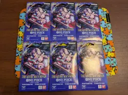 Lot Of 6 One Piece TCG The Azure Sea's Seven Sleeved Booster Packs OP-14 English - Image 1