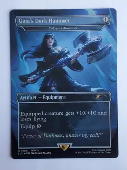 Gaia's Dark Hammer - Colossus Hammer 1866 NM Secret Lair Drop Magic MTG - Image 1