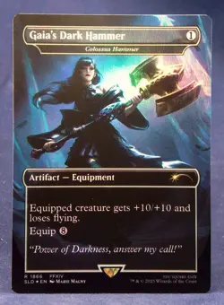 Gaia's Dark Hammer - FOIL - Colossus Hammer - Secret Lair Final Fantasy SLD- NM - Image 1