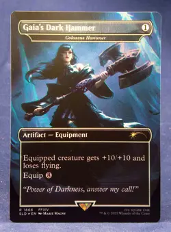 Gaia's Dark Hammer - FOIL - Colossus Hammer - Secret Lair Final Fantasy SLD- NM - Image 2