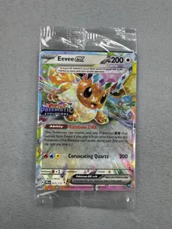 Pokemon Prismatic Evolutions Eevee ex 75/131 Surprise Box Stamped Promo MINT M - Image 1