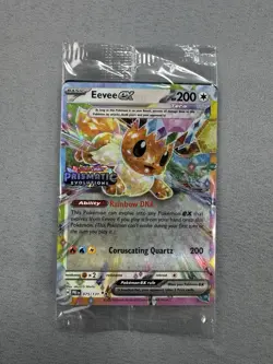 Pokemon Prismatic Evolutions Eevee ex 75/131 Surprise Box Stamped Promo MINT M - Image 2