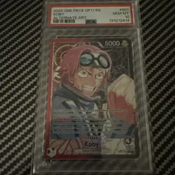 Koby OP11-001 Leader Parallel Alt Leader Fist of Divine Speed One Piece PSA 10 - Image 1