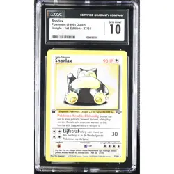 CGC 10 GEM MINT Snorlax 1st Edition 27/64 Pokemon Dutch Jungle (PSA/BGS) Pop 3 - Image 1