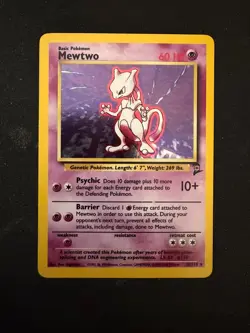 Mewtwo - 10/130 - Pokemon Base Set 2 Holo Rare Card WOTC - VLP - Image 1