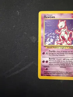 Mewtwo - 10/130 - Pokemon Base Set 2 Holo Rare Card WOTC - VLP - Image 2
