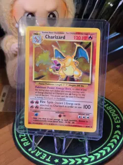 Pokemon Charizard 4/102 Base Set Holo Rare 1999 Lightly Played Vintage Card - Image 1