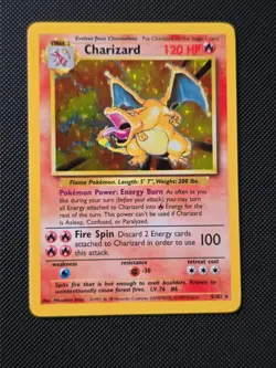 Pokemon Charizard 4/102 Base Set Holo Rare 1999 Lightly Played Vintage Card - Image 2