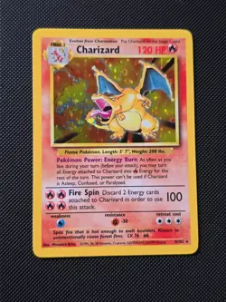 Pokemon Charizard 4/102 Base Set Holo Rare 1999 Lightly Played Vintage Card - Image 3