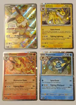 Eevee SVP 173 Flareon 167 Vaporeon 168 Jolteon 169 Pokemon Promo Cards - Image 1