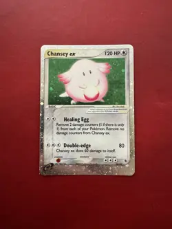Chansey ex 96/109 Holo Ultra Rare Ruby and Sapphire Pokemon Card MP No Creases - Image 1