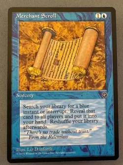 MTG—Merchant Scroll Homelands—Unplayed Near Mint—Vintage Magic the Gathering - Image 1